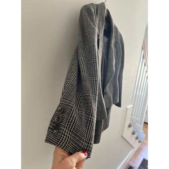 Vintage E.H.Woods Two Piece Skirt Suit Brown Tweed Wool Blend Size 10 JL - Picture 2 of 8